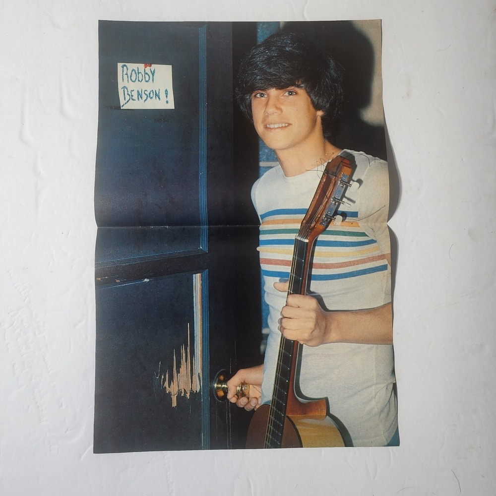 Robby Benson color centerfold & B&W pinup vintage clipping 10.5x16